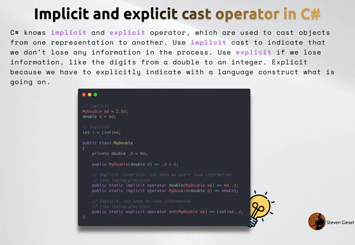 implicit and explicit operator